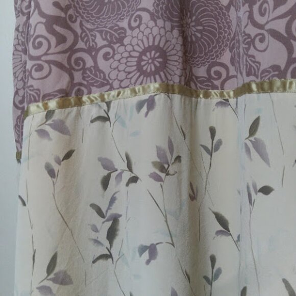 SOFT SURROUNDINGS Silk Open Front House Robe Floral Kimono Duster Boho Cover Up - Picture 9 of 13